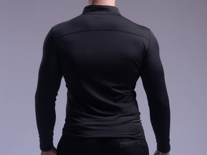 Armor quarter zip long sleeve Tee Black